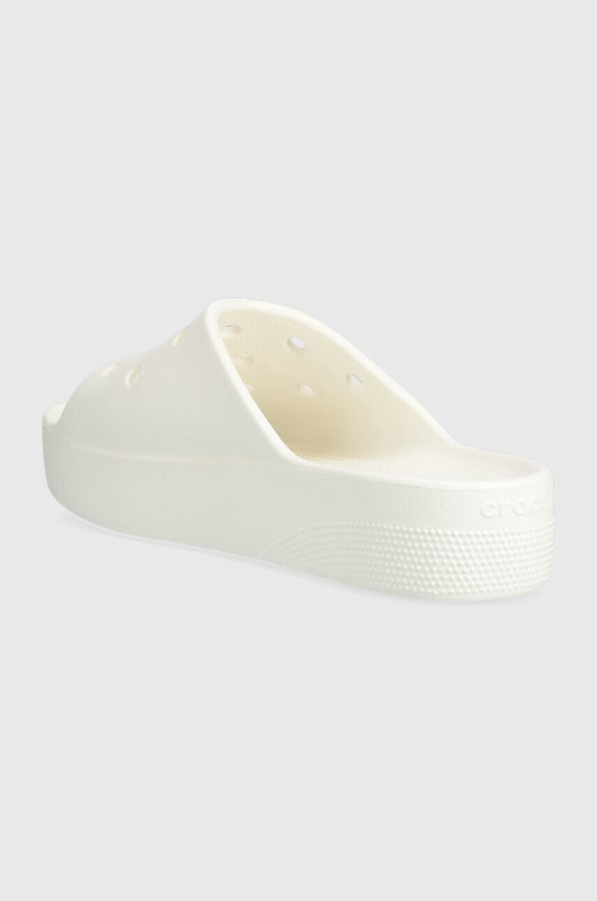 Crocs Чехли Classic Platform Slide в бяло с платформа 208180 - Pepit.bg