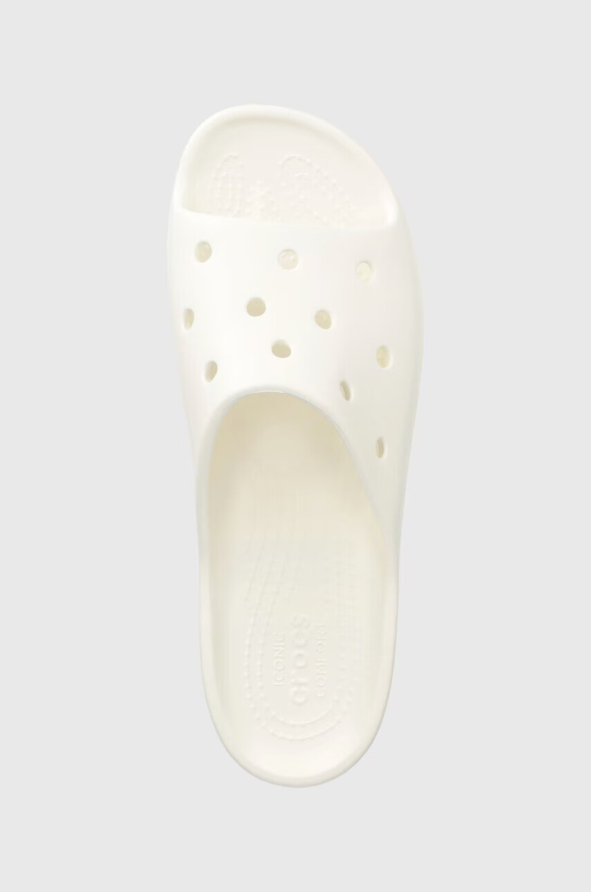 Crocs Чехли Classic Platform Slide в бяло с платформа 208180 - Pepit.bg