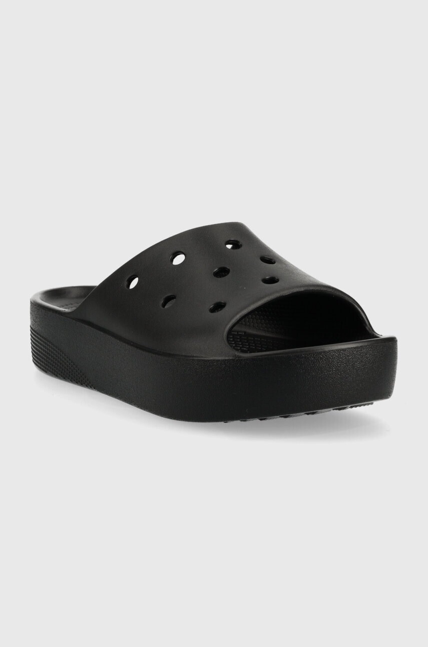 Crocs Чехли Classic Platform Slide в черно с платформа 208180 - Pepit.bg