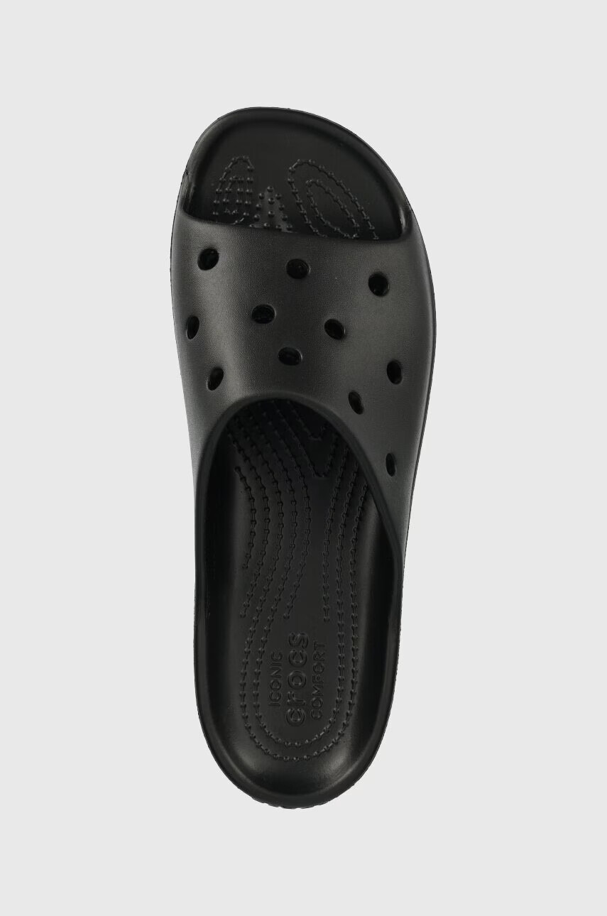 Crocs Чехли Classic Platform Slide в черно с платформа 208180 - Pepit.bg