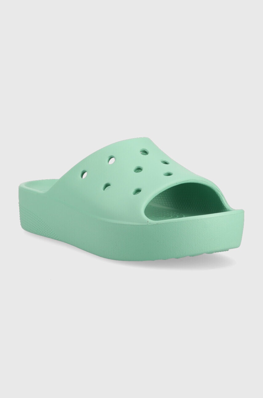 Crocs Чехли Classic Platform Slide в тюркоазено 208180 - Pepit.bg