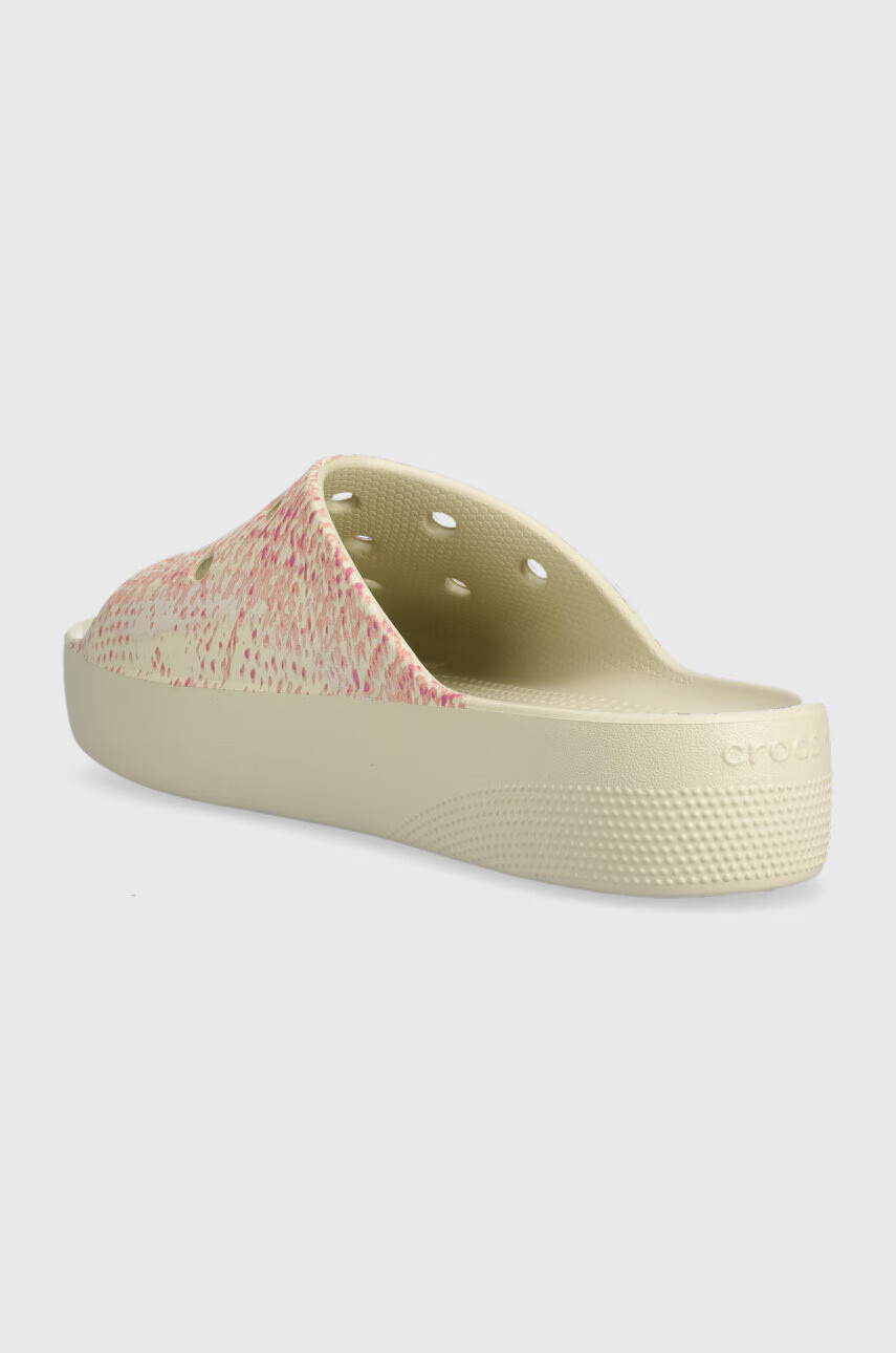 Crocs Чехли Classic Platform Snake Print в бежово с платформа 208242 - Pepit.bg