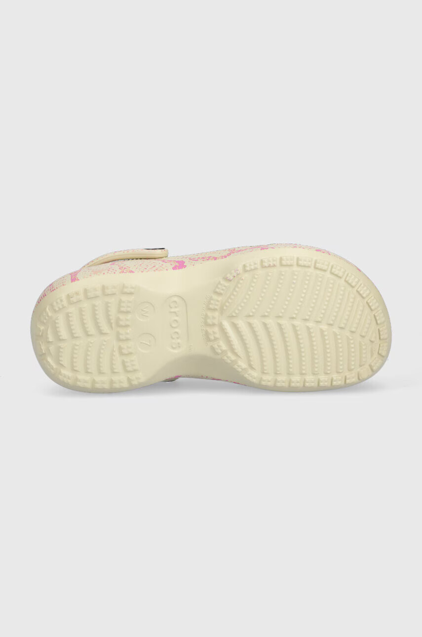 Crocs Чехли Classic Platform Snake Print Clog в бежово с платформа 208231 - Pepit.bg