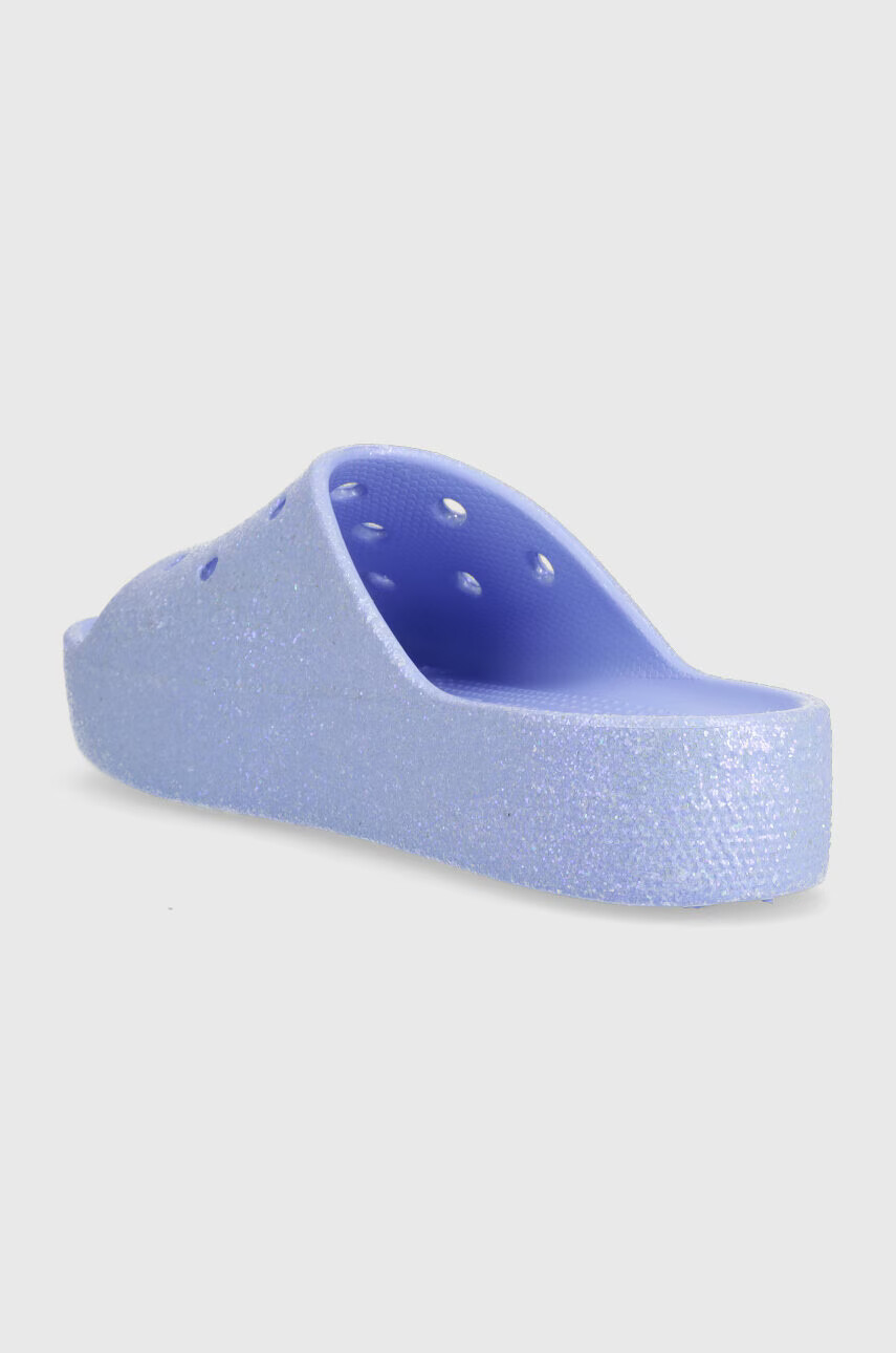 Crocs Чехли Classic Platforn Glitter Slide в лилаво с платформа 208233 - Pepit.bg