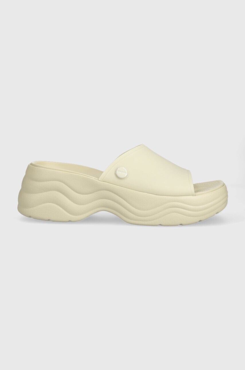 Crocs Чехли Skyline Slide в бежово с платформа 208182 - Pepit.bg