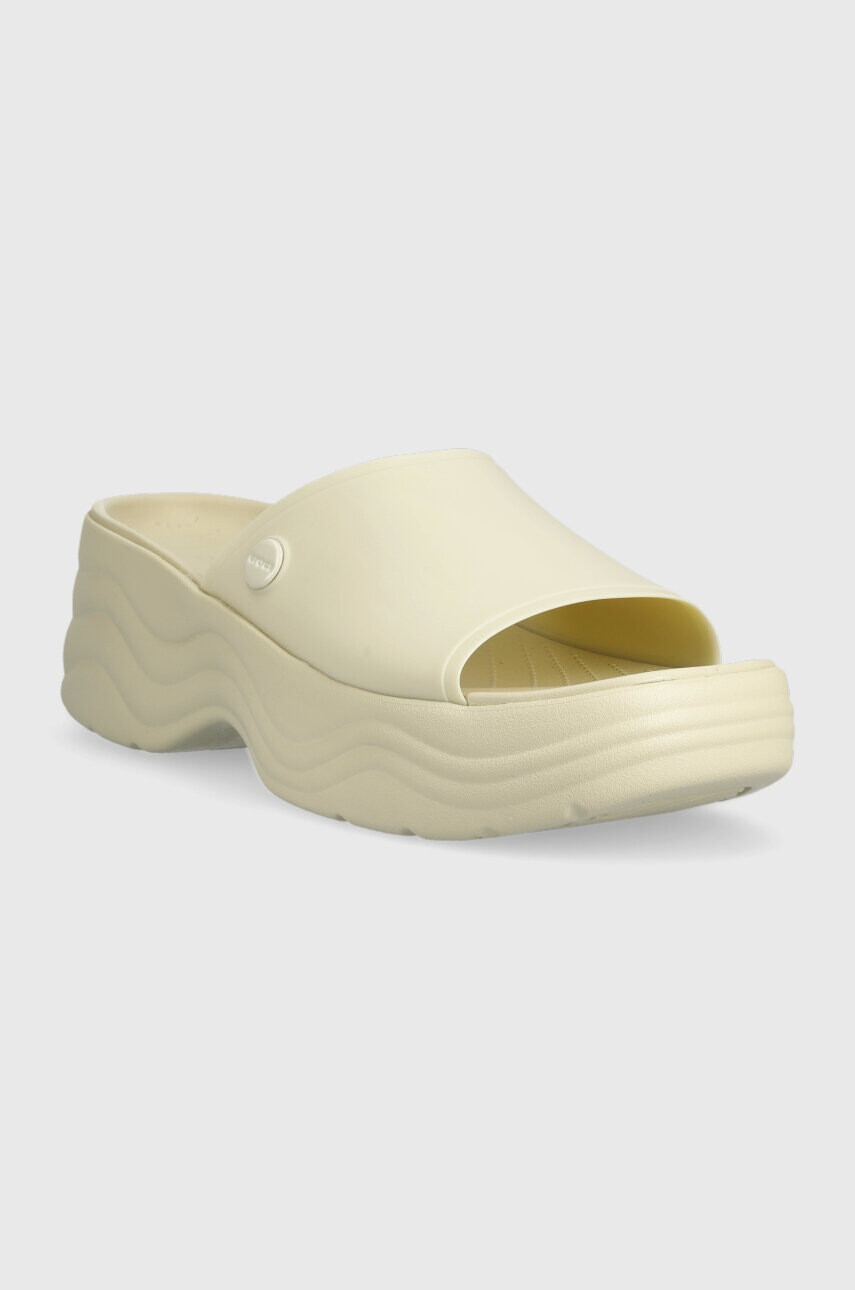 Crocs Чехли Skyline Slide в бежово с платформа 208182 - Pepit.bg