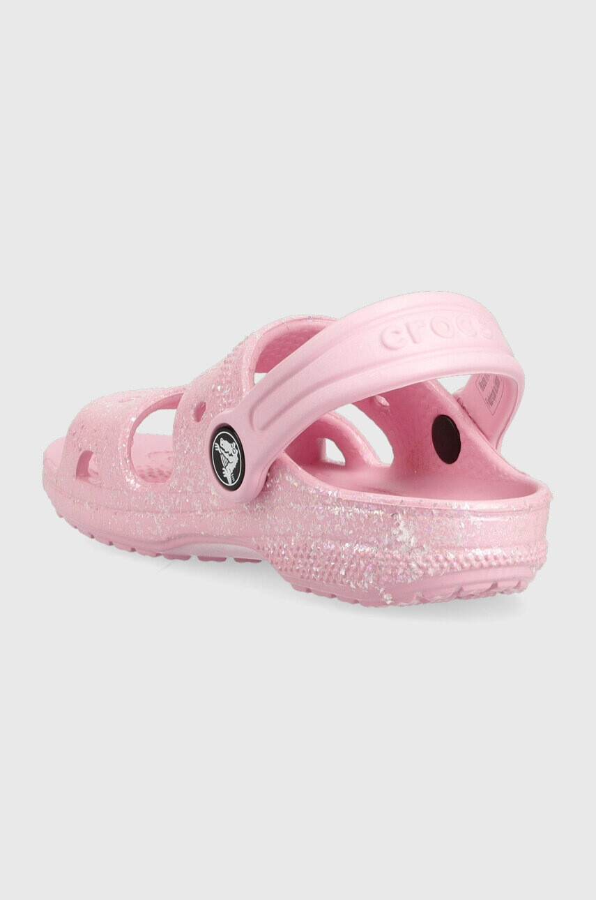 Crocs Детски чехли CLASSIC GLITTER SANDAL в розово - Pepit.bg