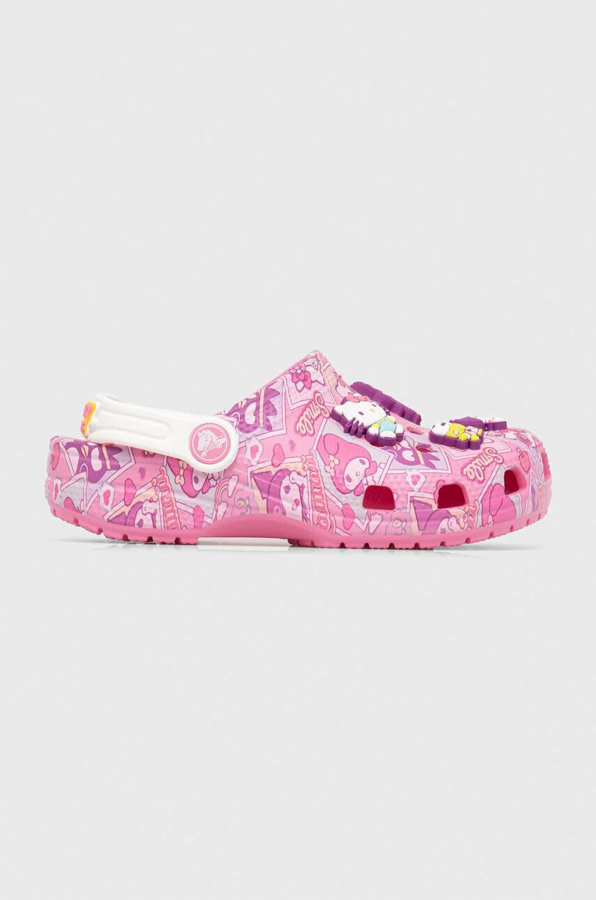 Crocs Детски чехли CLASSIC HELLO KITTY в розово - Pepit.bg