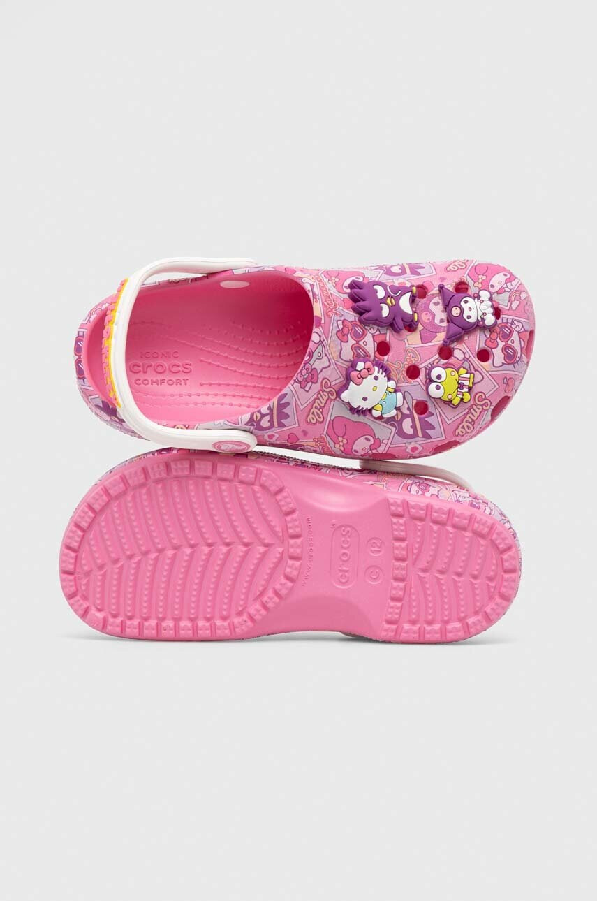 Crocs Детски чехли CLASSIC HELLO KITTY в розово - Pepit.bg