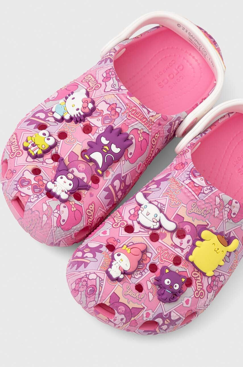 Crocs Детски чехли CLASSIC HELLO KITTY в розово - Pepit.bg