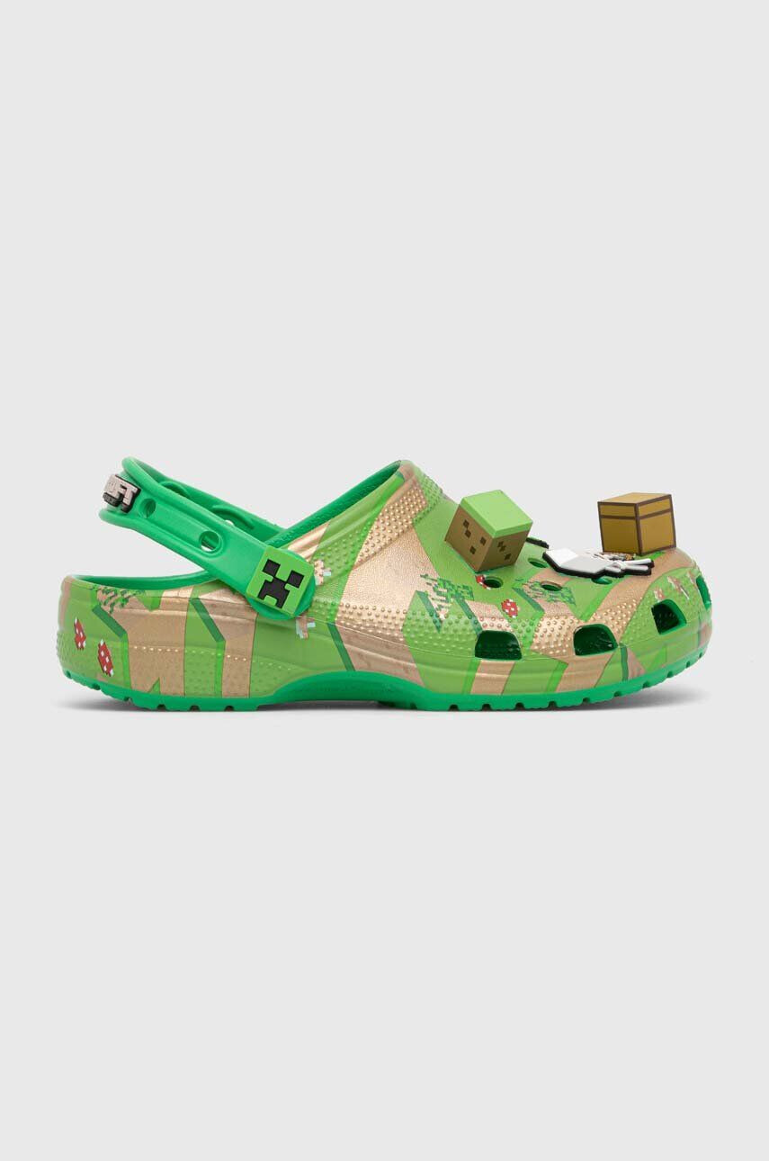 Crocs Детски чехли MINECRAFT ELEVATED CLOG в зелено - Pepit.bg