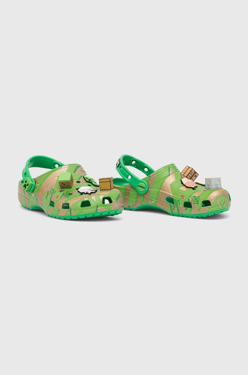 Crocs Детски чехли MINECRAFT ELEVATED CLOG в зелено - Pepit.bg