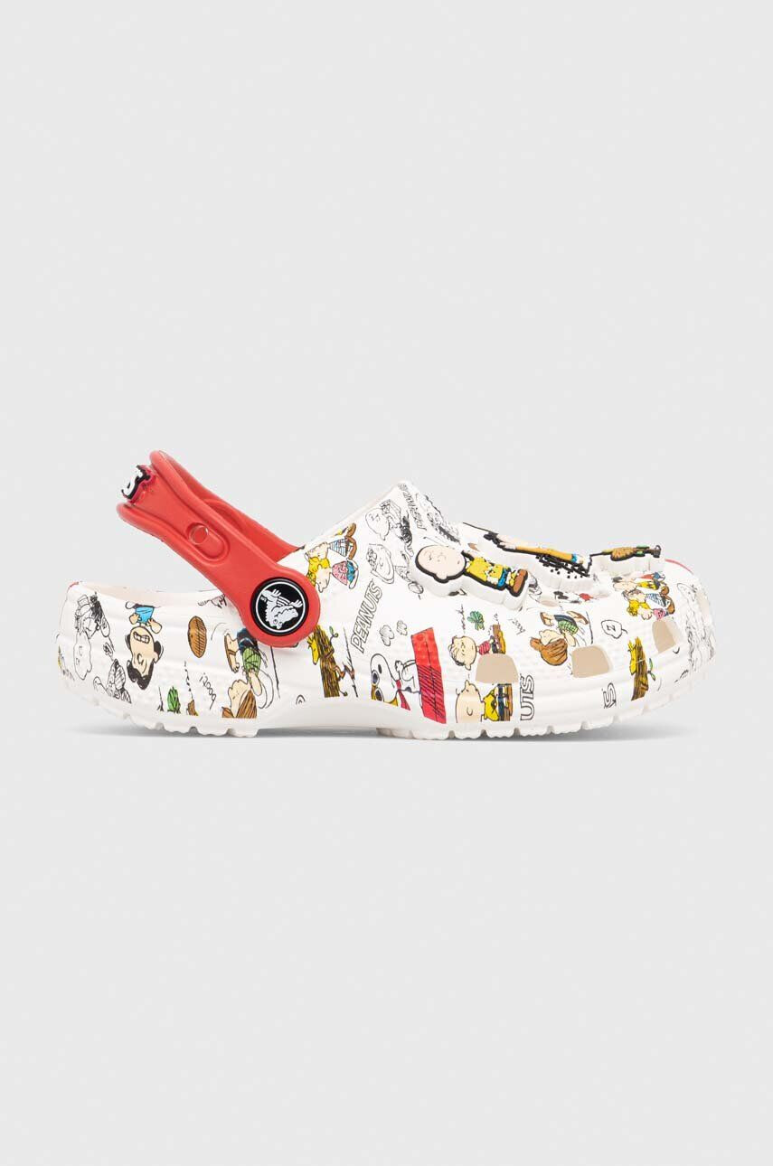 Crocs Детски чехли PEANUTS CLASSIC CLOG в бяло - Pepit.bg