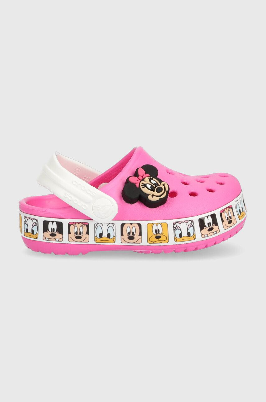 Crocs Детски чехли x Disney в розово - Pepit.bg