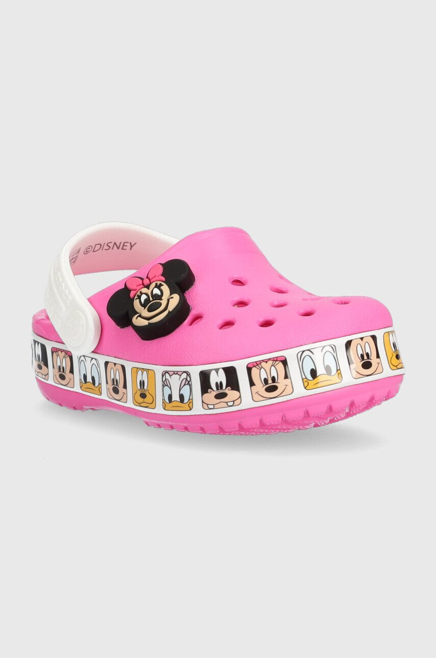 Crocs Детски чехли x Disney в розово - Pepit.bg