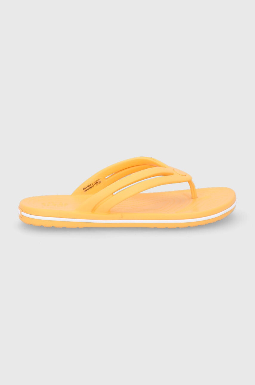 Crocs Джапанки дамски в оранжево с равна подметка - Pepit.bg