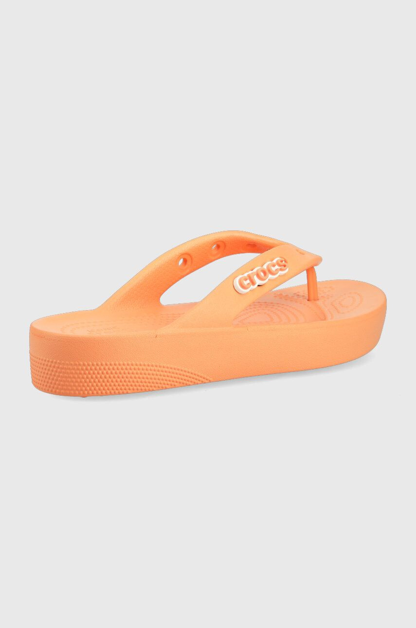 Crocs Джапанки CLASSIC PLATFORM 207714 в оранжево с платформа - Pepit.bg