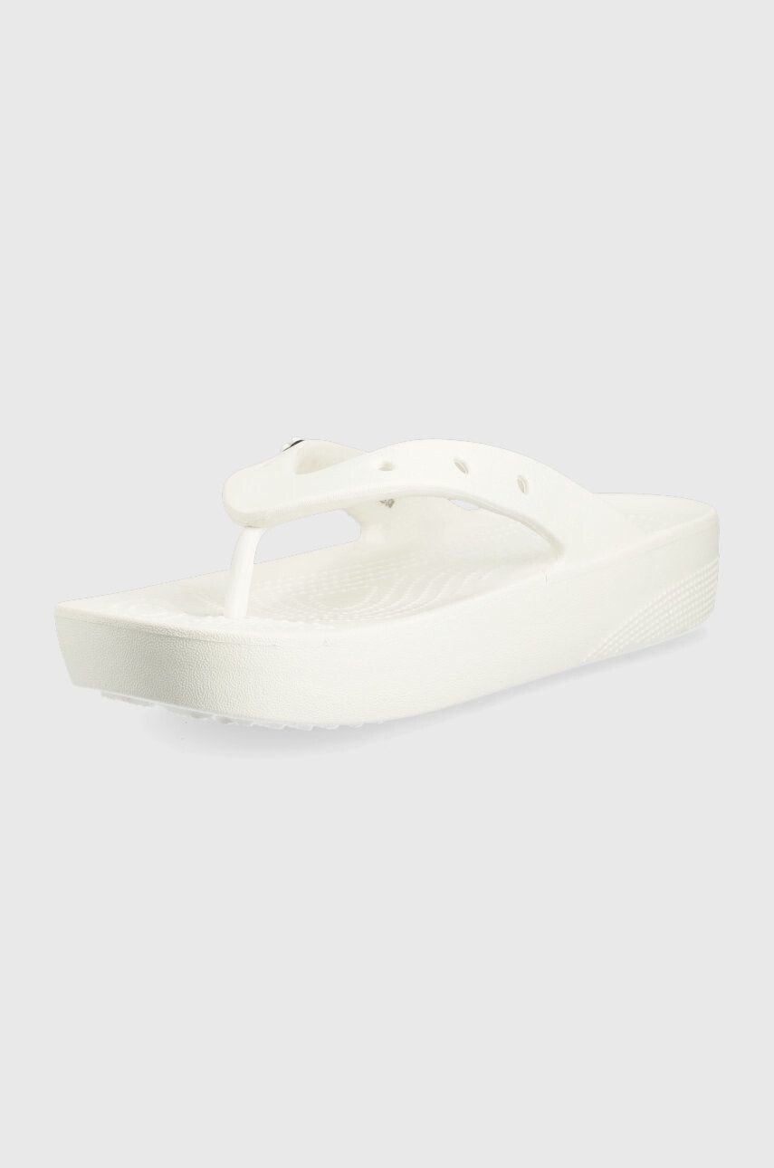 Crocs Джапанки Classic Platform Flip W в бяло с платформа 207714 - Pepit.bg