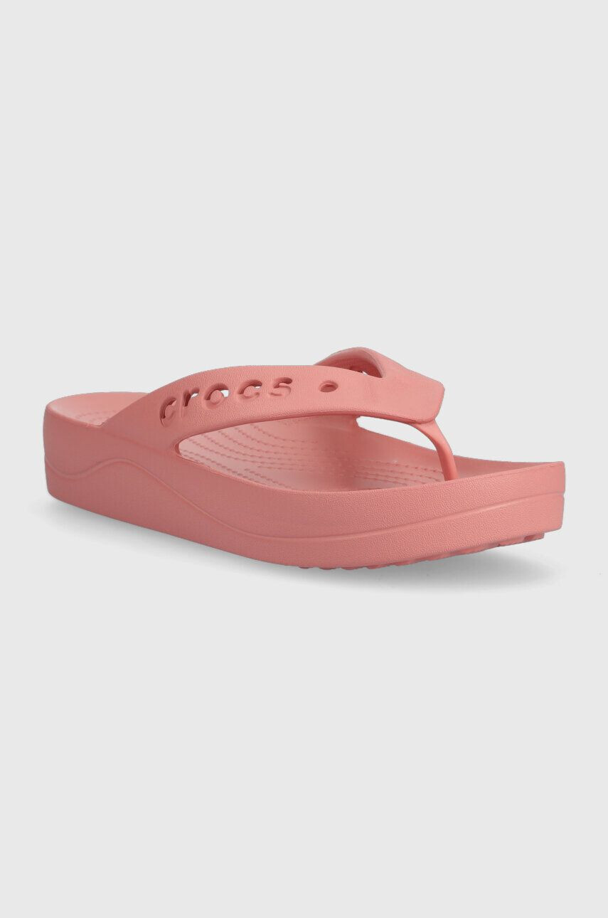 Crocs Джапанки Baya Platform Flip в розово с платформа 208395 - Pepit.bg