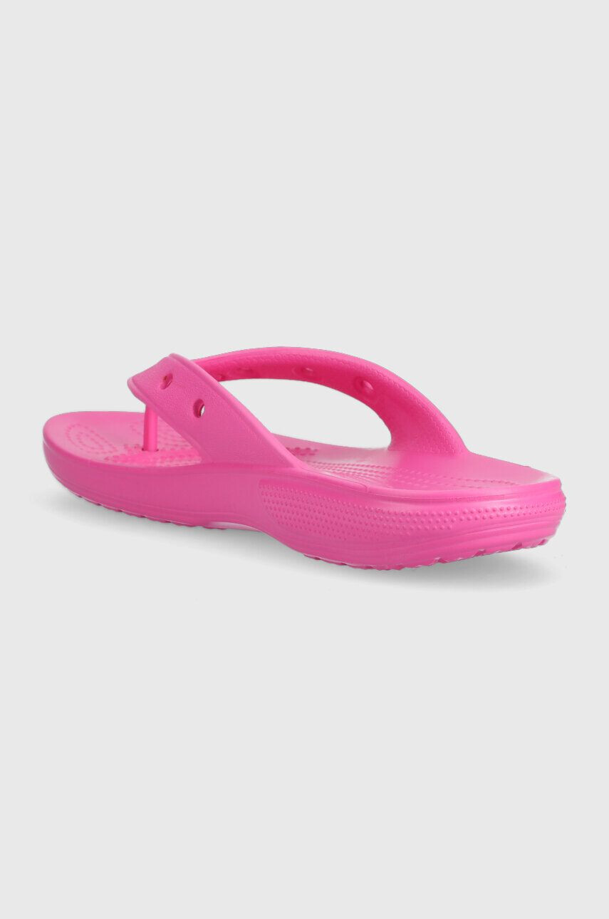 Crocs Джапанки Classic Flip в розово с равна подметка 207713 - Pepit.bg