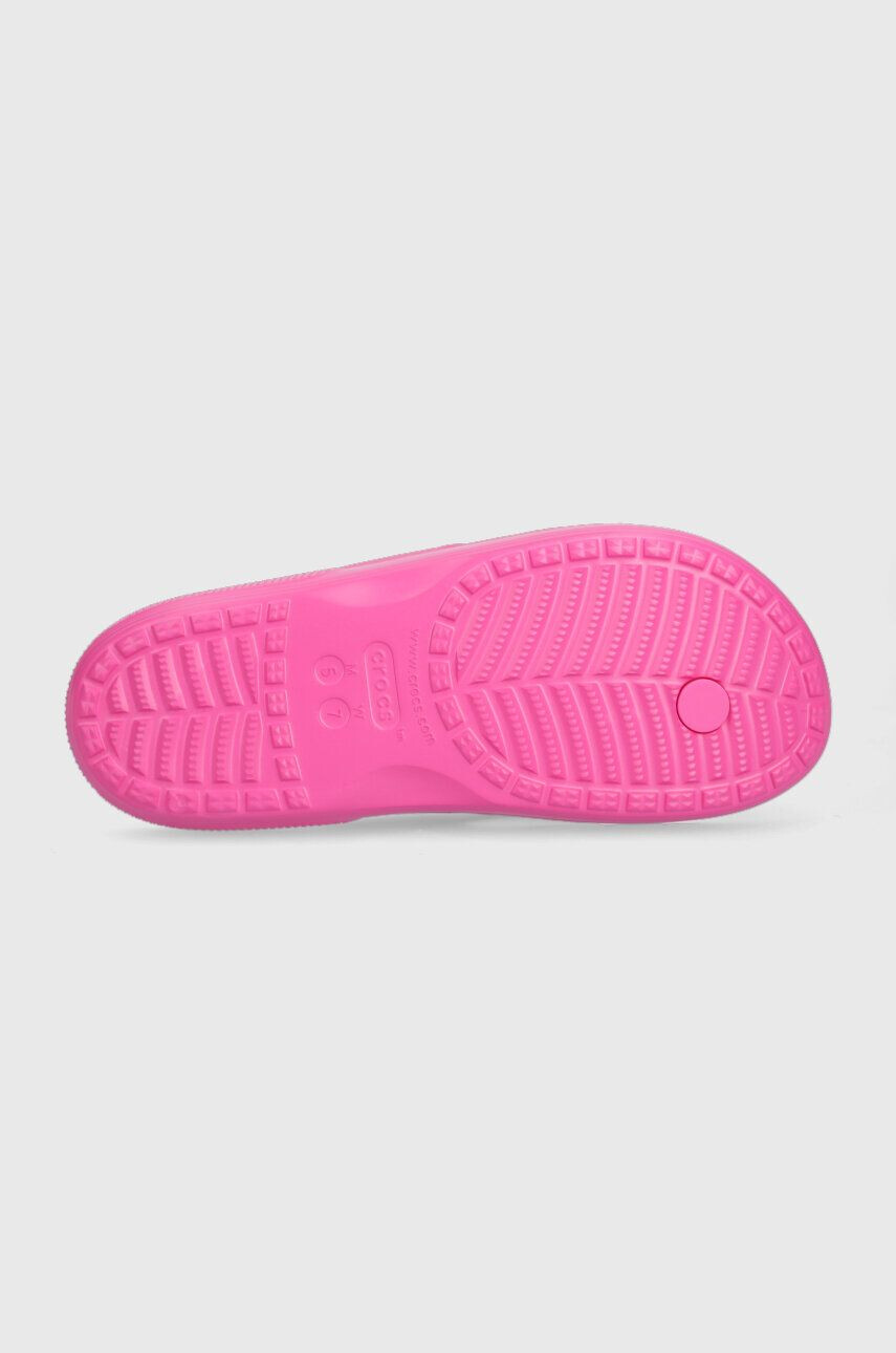 Crocs Джапанки Classic Flip в розово с равна подметка 207713 - Pepit.bg