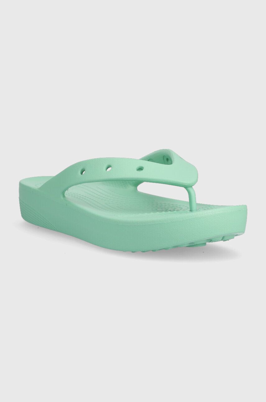 Crocs Джапанки Classic Platform Flip в тюркоазено с платформа 207714 - Pepit.bg