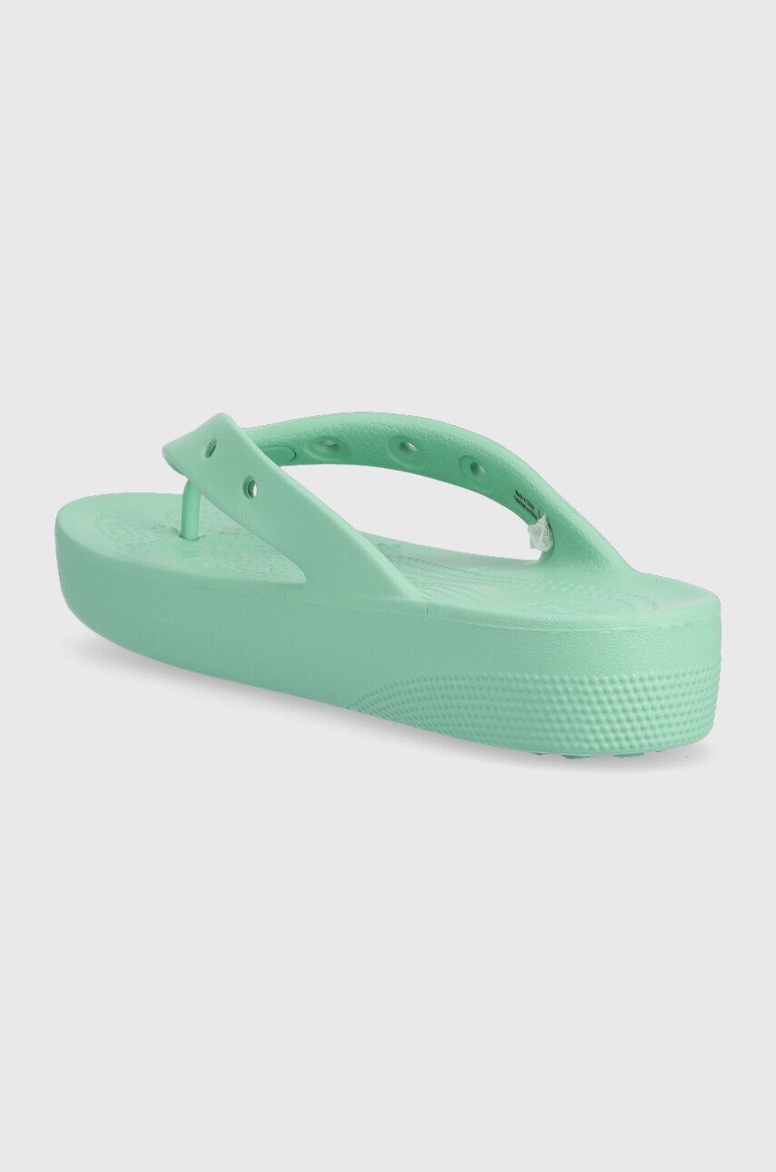 Crocs Джапанки Classic Platform Flip в тюркоазено с платформа 207714 - Pepit.bg