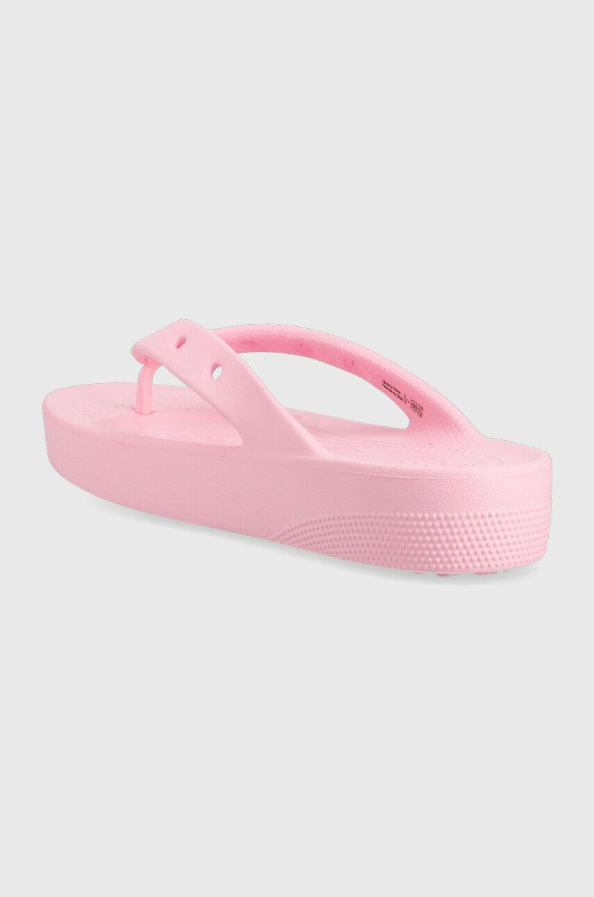 Crocs Джапанки Classic Platform Flip в розово с платформа 207714 - Pepit.bg