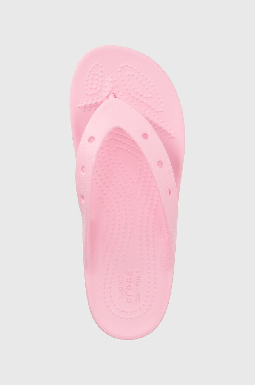 Crocs Джапанки Classic Platform Flip в розово с платформа 207714 - Pepit.bg