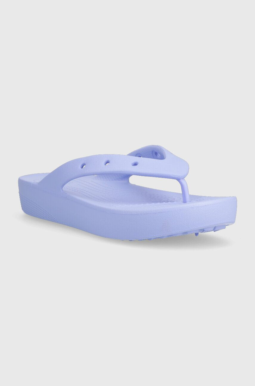 Crocs Джапанки Classic Platform Flip в лилаво с платформа 207714 - Pepit.bg