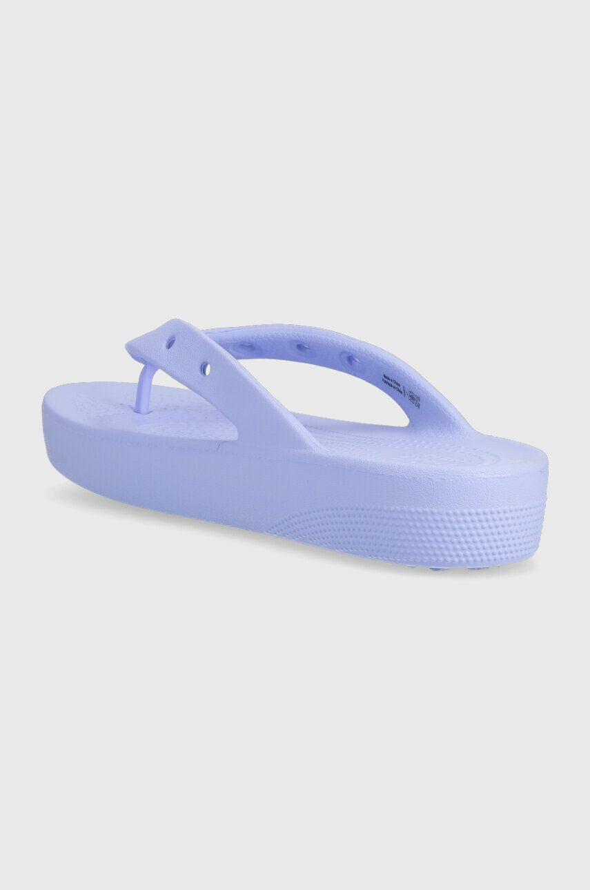 Crocs Джапанки Classic Platform Flip в лилаво с платформа 207714 - Pepit.bg