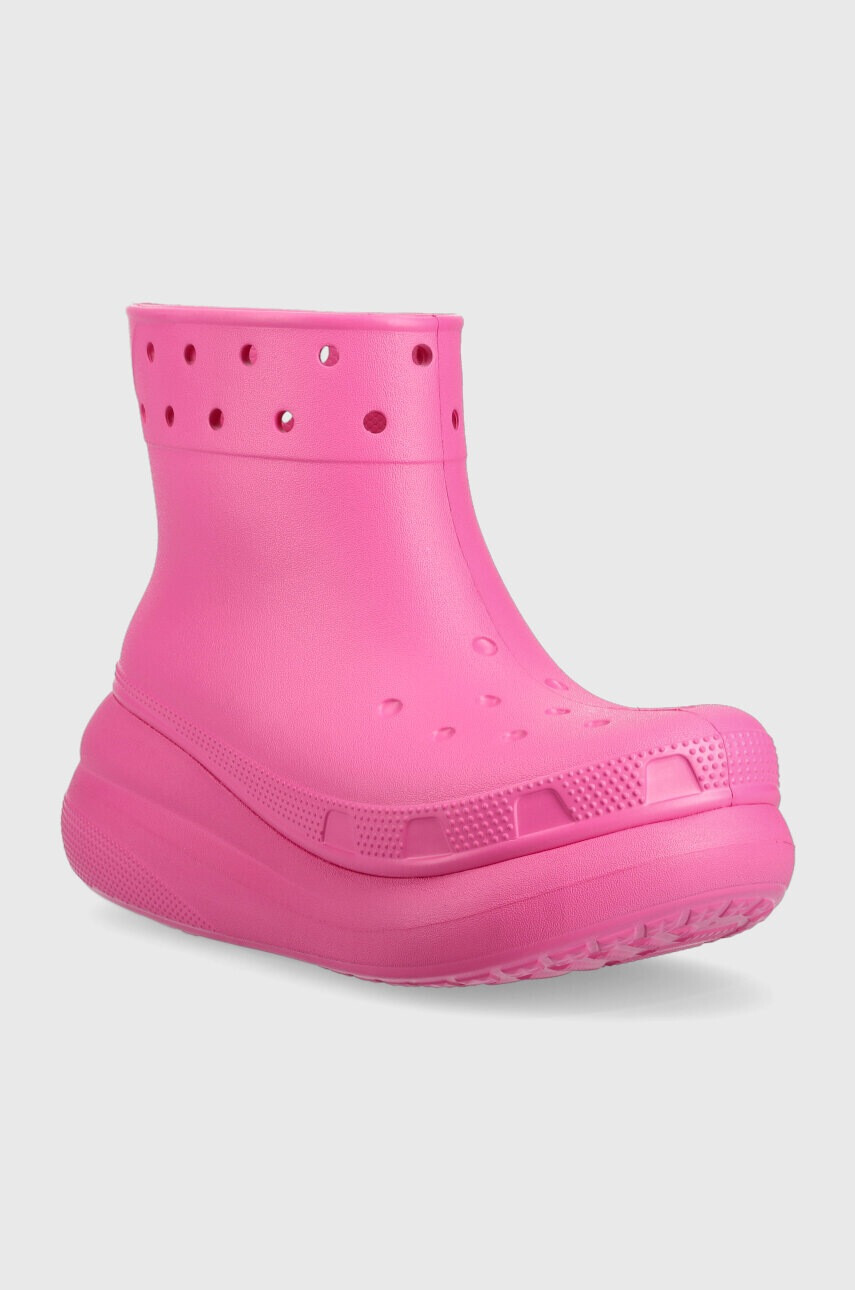 Crocs Гумени ботуши Classic Crush Rain Boot в розово 207946 - Pepit.bg