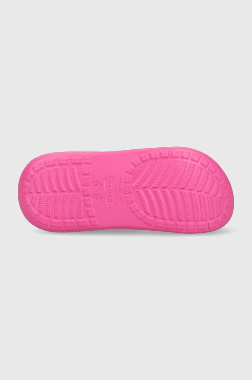 Crocs Гумени ботуши Classic Crush Rain Boot в розово 207946 - Pepit.bg