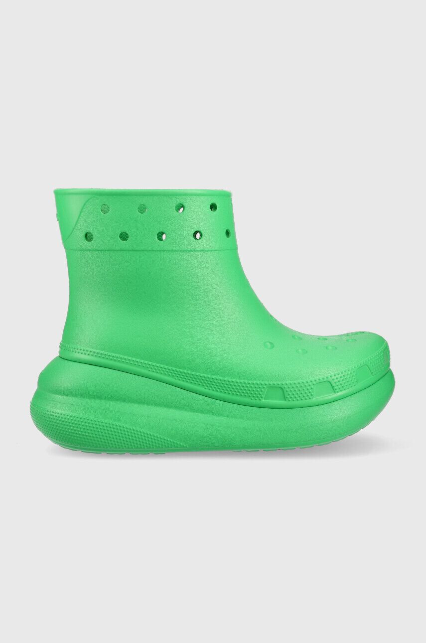 Crocs Гумени ботуши Classic Crush Rain Boot в зелено 207946 - Pepit.bg