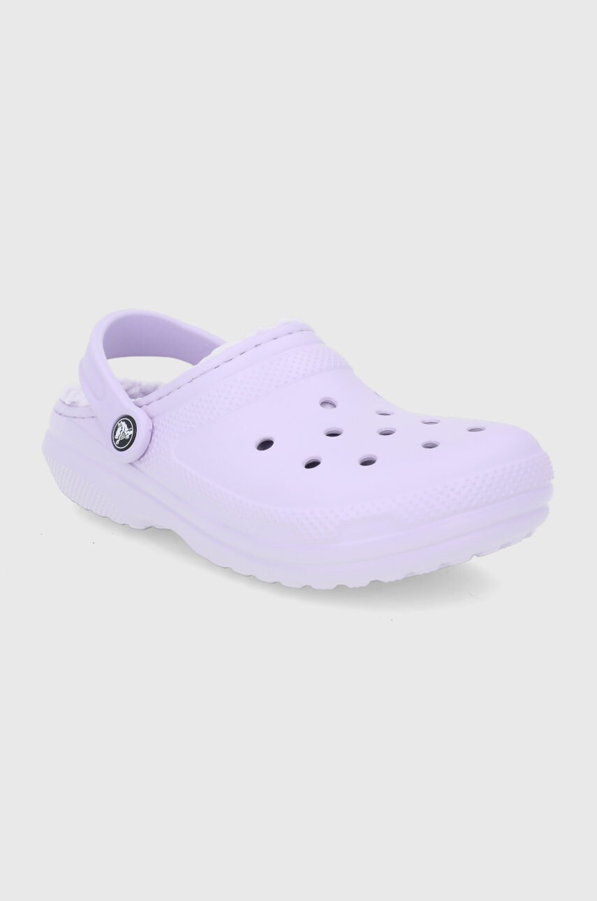 Crocs Пантофи Classic Lined Clog в розово 203591 - Pepit.bg