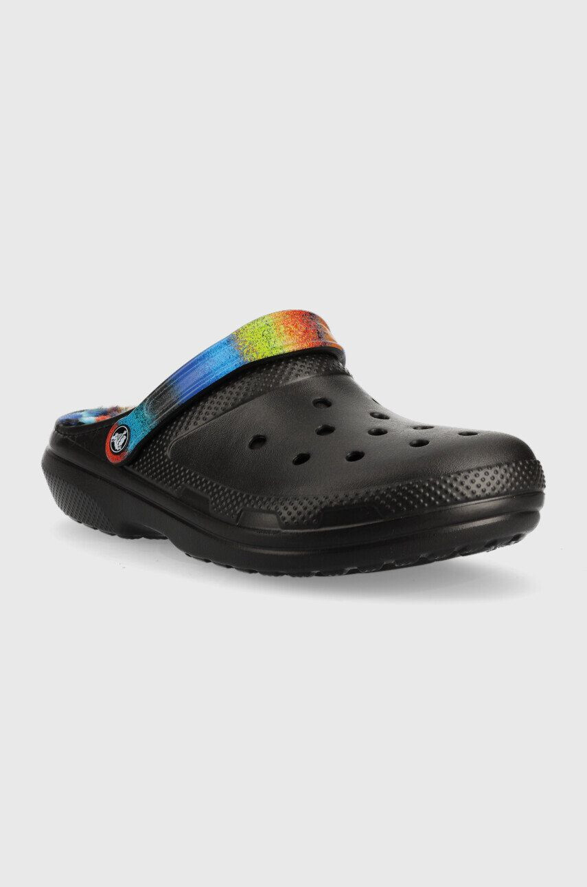 Crocs Пантофи Classic Lined Spray Dye Clog в черно 208045 - Pepit.bg