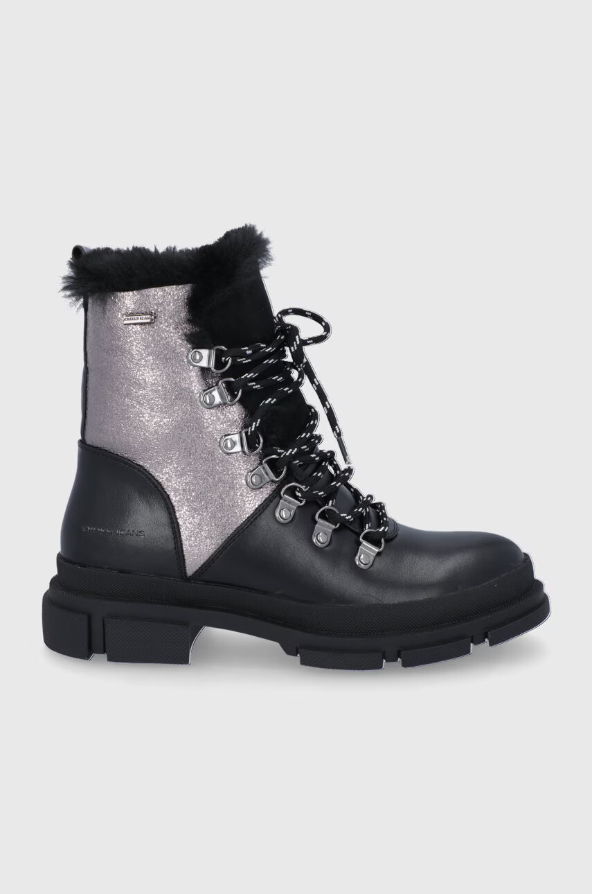 Cross Jeans Боти в черно с платформа - Pepit.bg