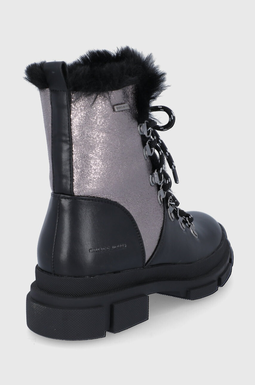 Cross Jeans Боти в черно с платформа - Pepit.bg