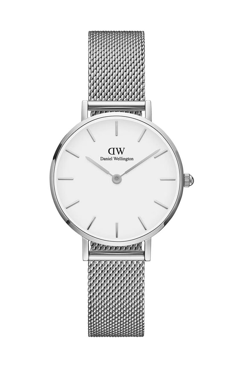 Daniel Wellington Часовник Petite 28 Sterling дамски в сребристо - Pepit.bg