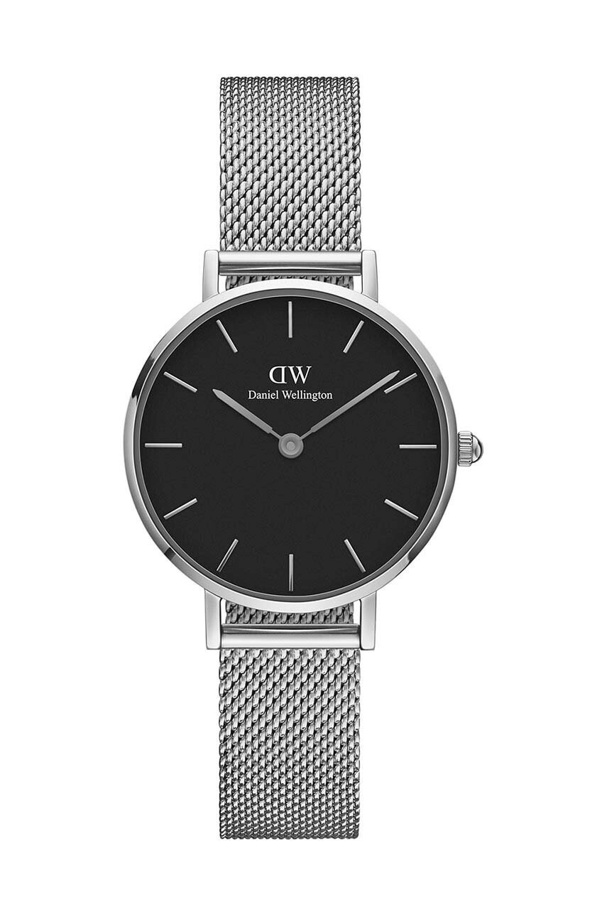 Daniel Wellington Часовник Petite 28 Sterling дамски в сребристо - Pepit.bg