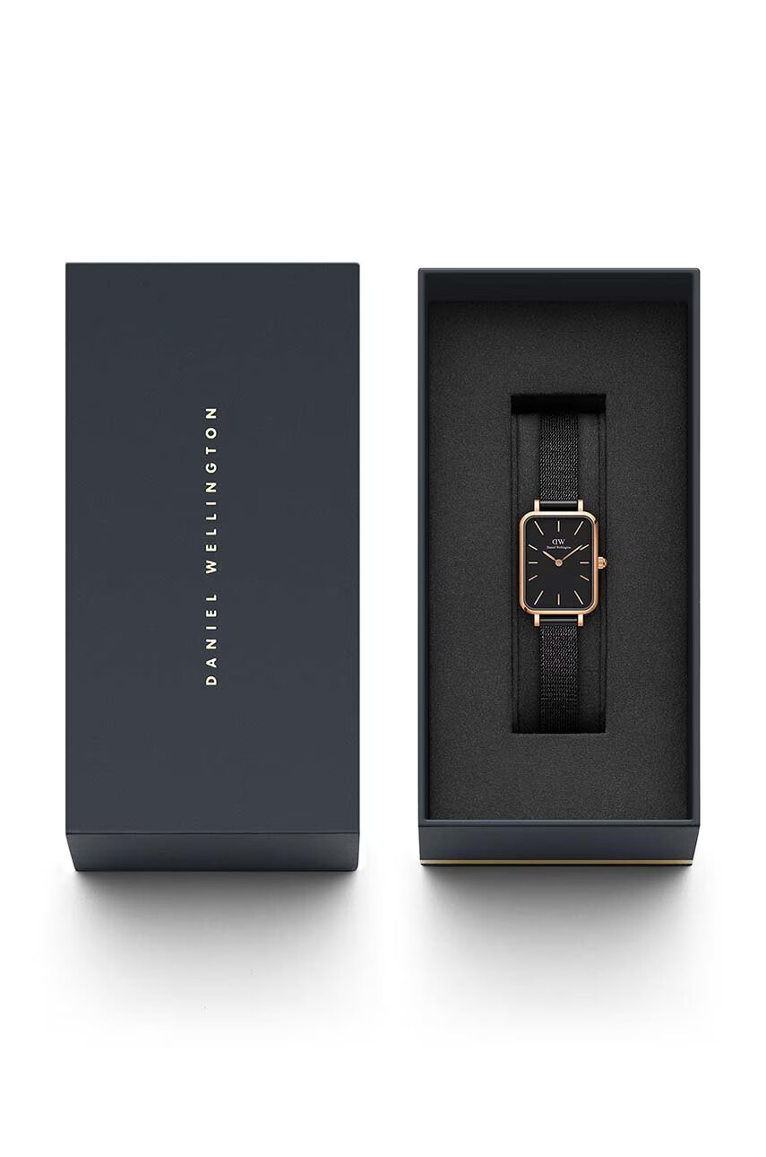 Daniel Wellington Часовник Quadro Pressed дамски в розово - Pepit.bg