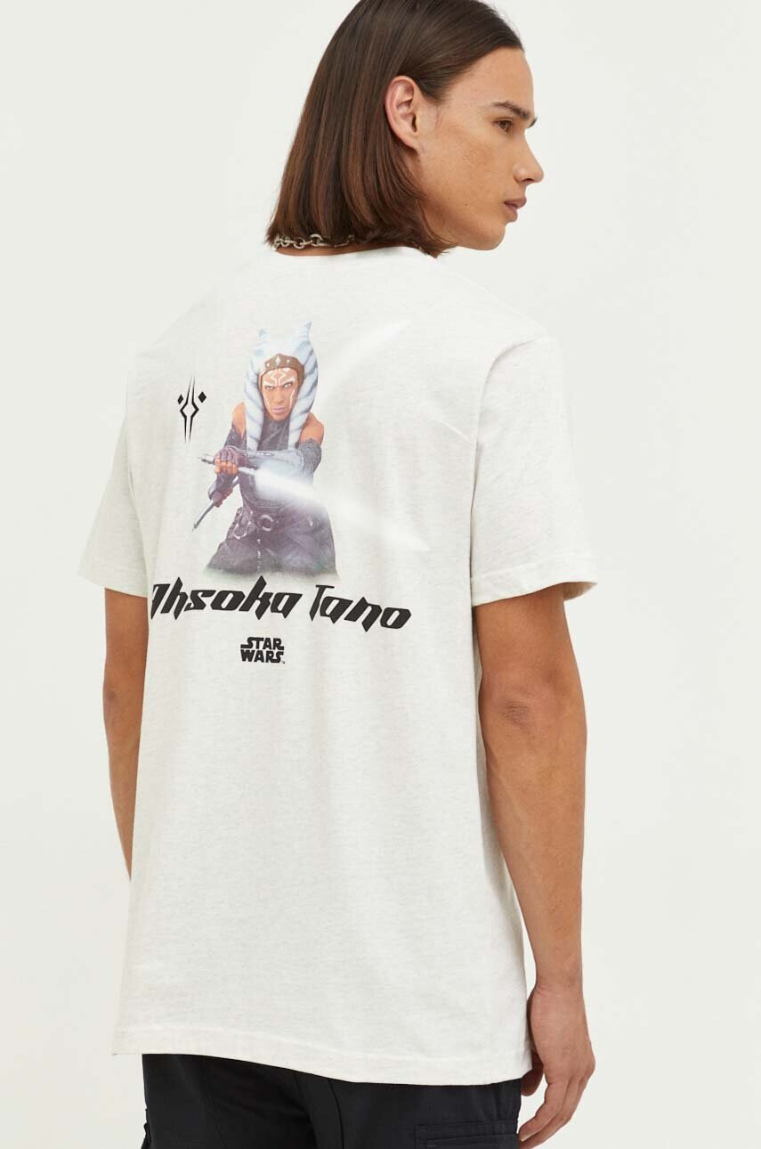 DC Памучна тениска x Star Wars в бежово с принт - Pepit.bg