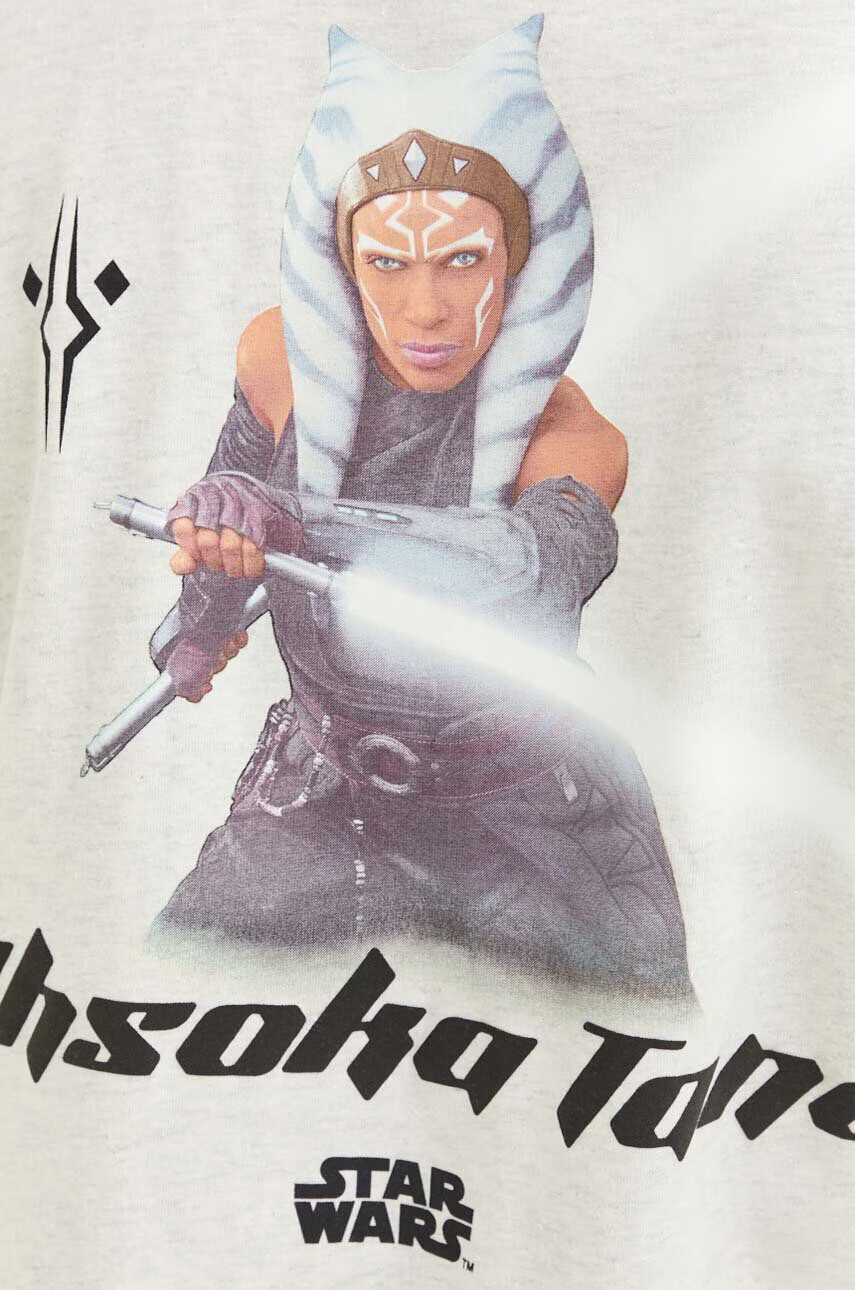 DC Памучна тениска x Star Wars в бежово с принт - Pepit.bg
