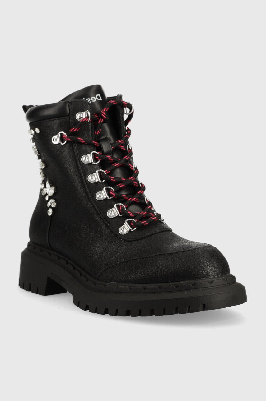 Desigual Боти Scale Jewels в черно с платформа - Pepit.bg
