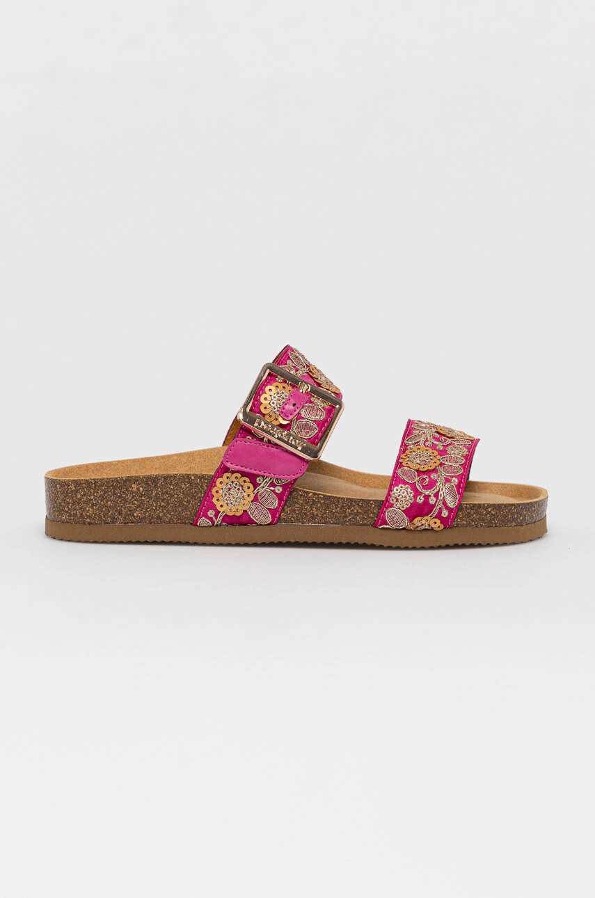 Desigual Чехли дамски в розово - Pepit.bg