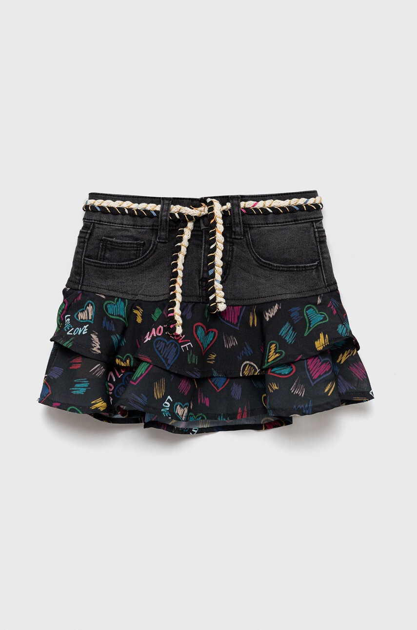 Desigual Детска пола в бяло къс модел разкроен модел - Pepit.bg