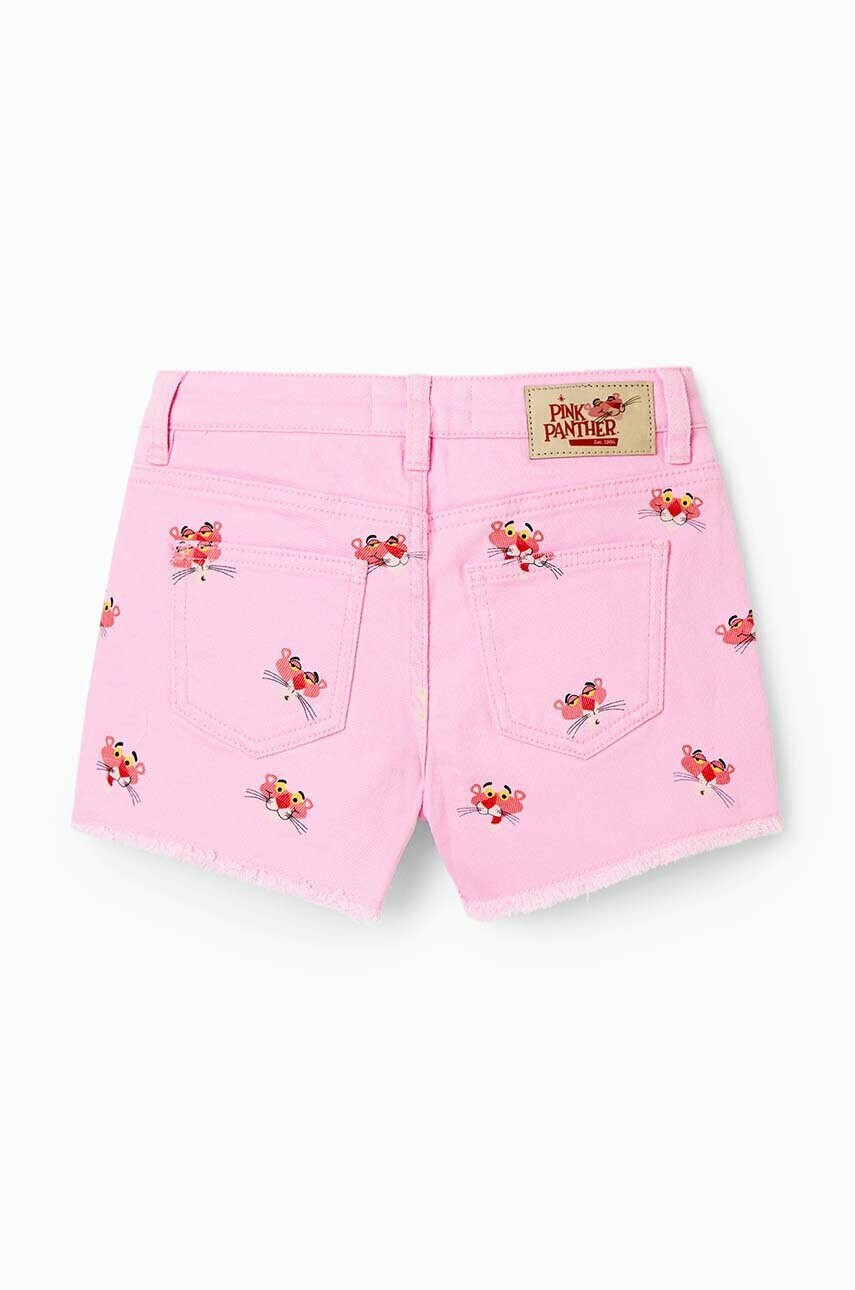 Desigual Детски къси панталони в розово с десен - Pepit.bg