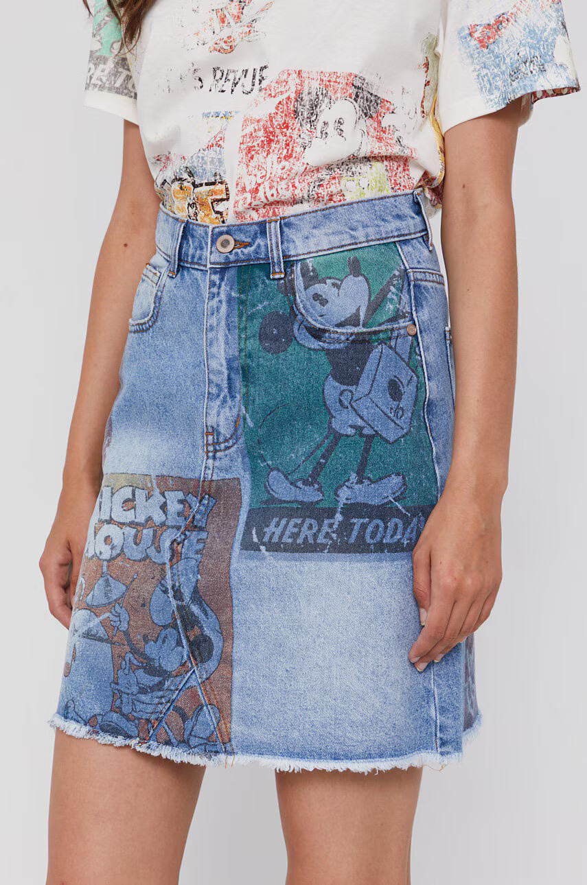 Desigual Дънкова пола x Mouse Mickey - Pepit.bg