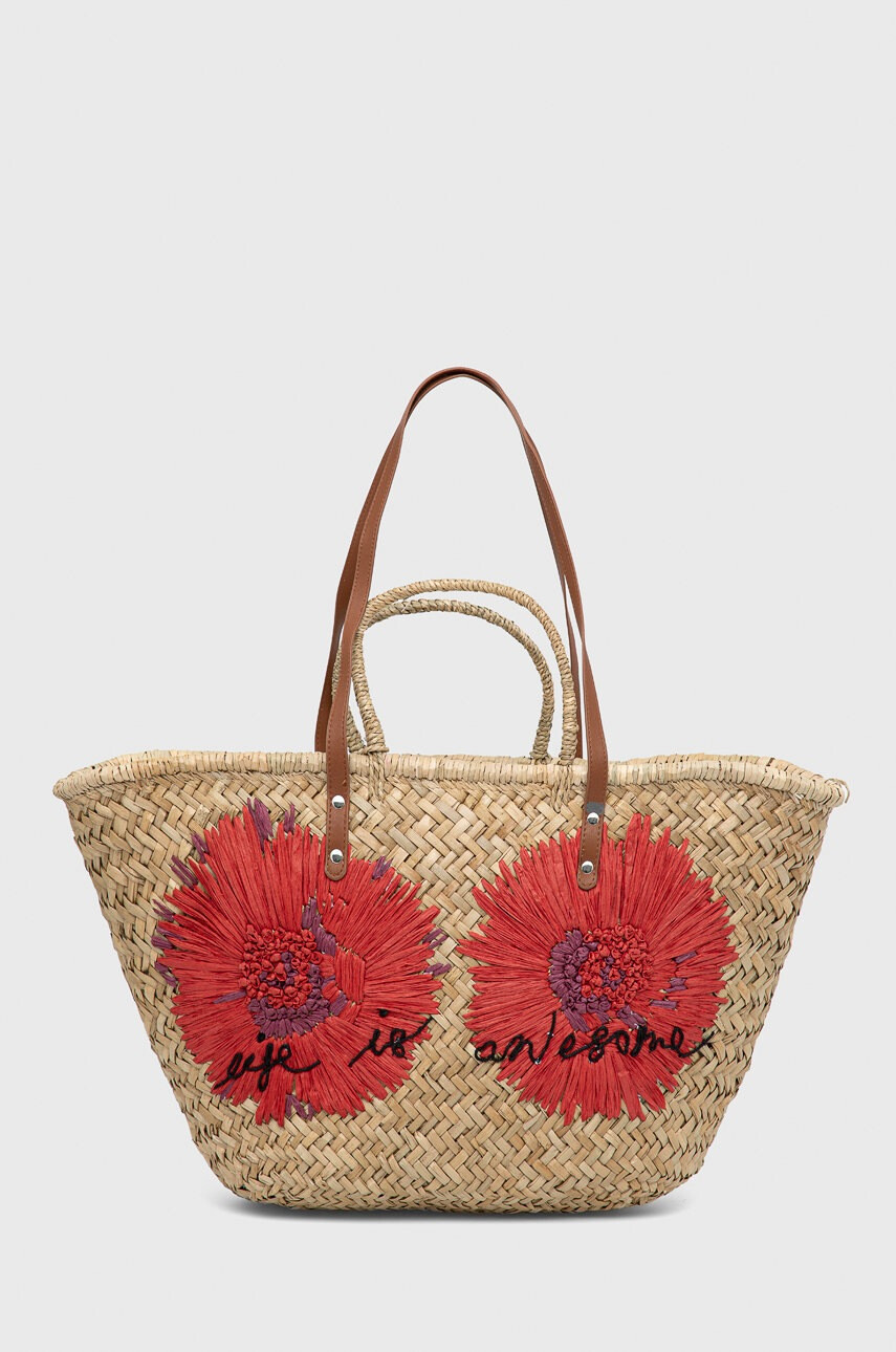 Desigual Плажна кошница в бежово - Pepit.bg