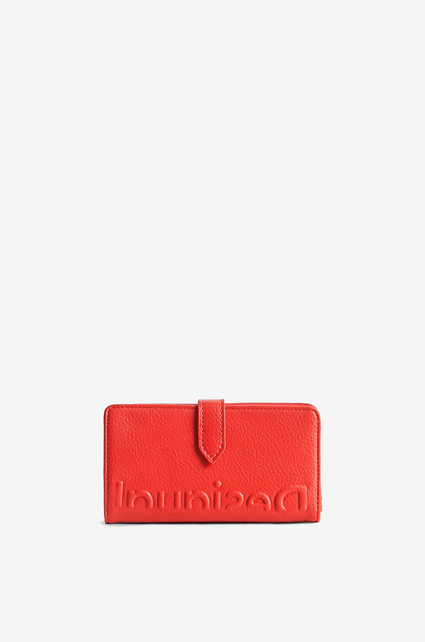 Desigual Портфейл дамски в оранжево - Pepit.bg